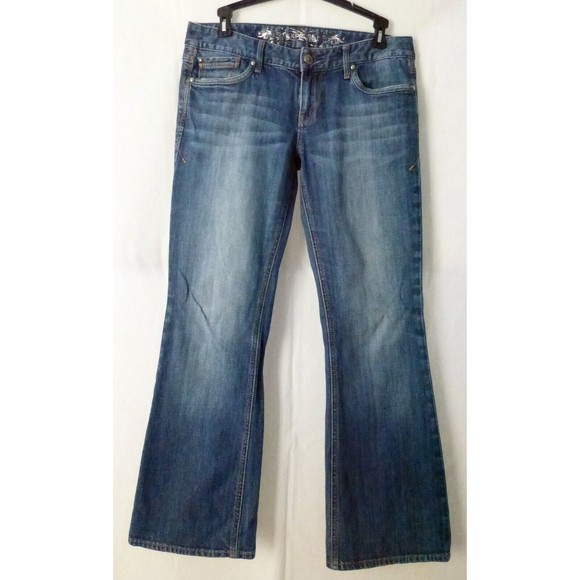 Express Women's Blue Boot Cut Jeans 6S - Picture 1 of 11